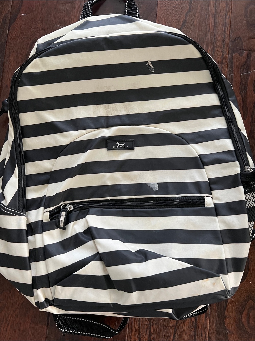 Scout Black and White Striped Men's Backpack
